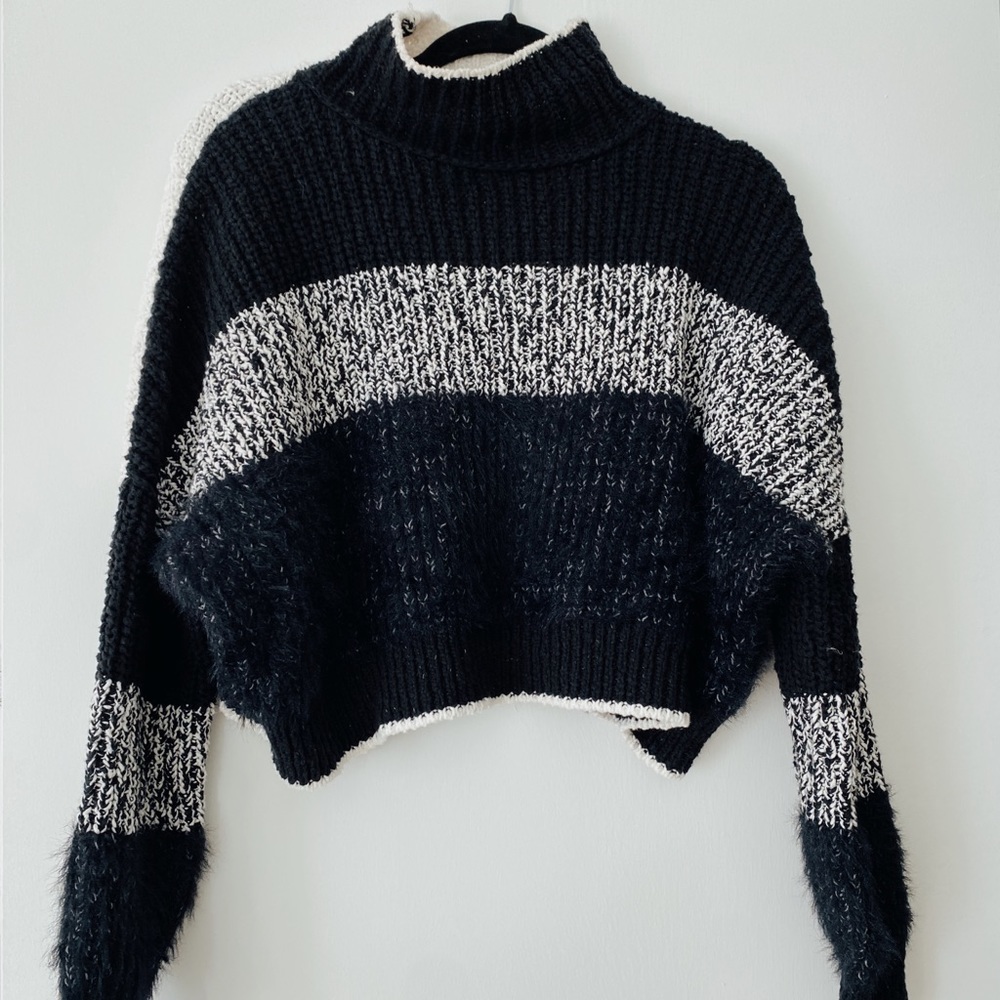 Free People B&W Sweater
